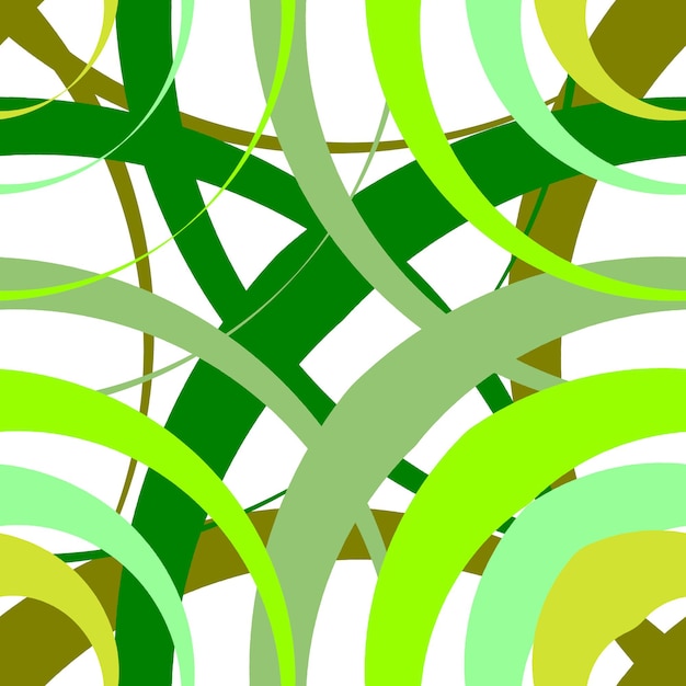 Patrón abstracto fresco con curvas verdes y amarillas superpuestas que crean un flujo armonioso para el eco