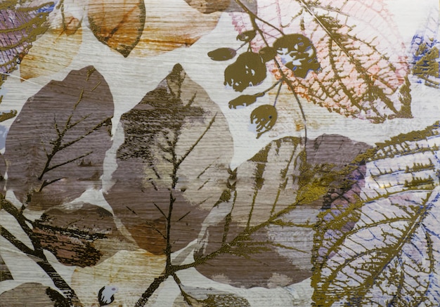 Foto patrón abstracto con hojas ornamentales baldosas de cerámica decorativa