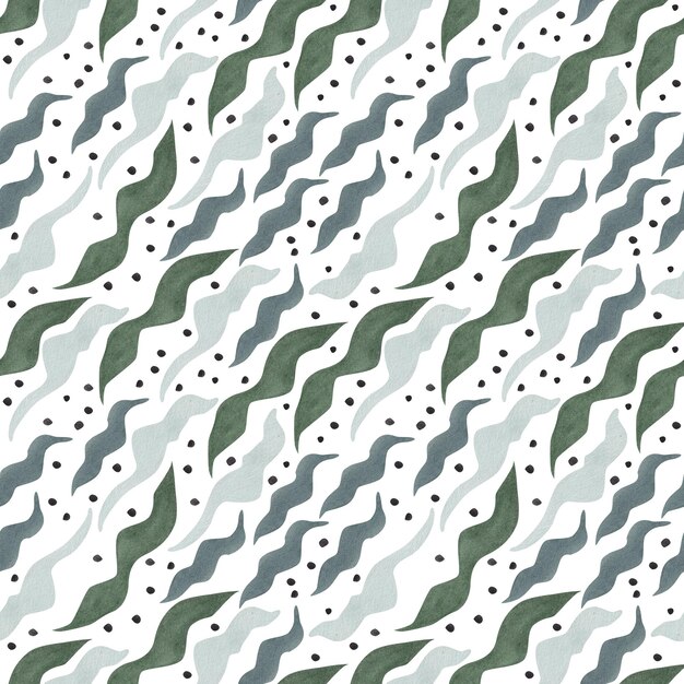 Patrón abstracto de rayas onduladas Ilustración acuarela Patrón sin costuras