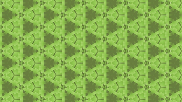 un patrón abstracto verde y marrón con formas geométricas y cuadrados.