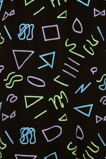 un patrón abstracto vibrante con varias formas geométricas
