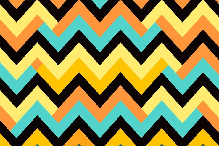 Foto patrón africano de chevron con colores en negrita