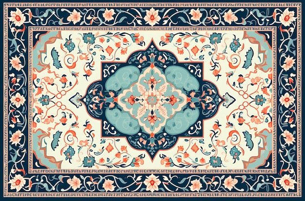 Patrón de alfombra persa geométrico étnico oriental sin costuras patrón tradicional Diseño para el fondo