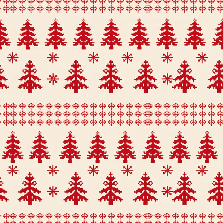 Foto un patrón de árboles de navidad en un fondo beige