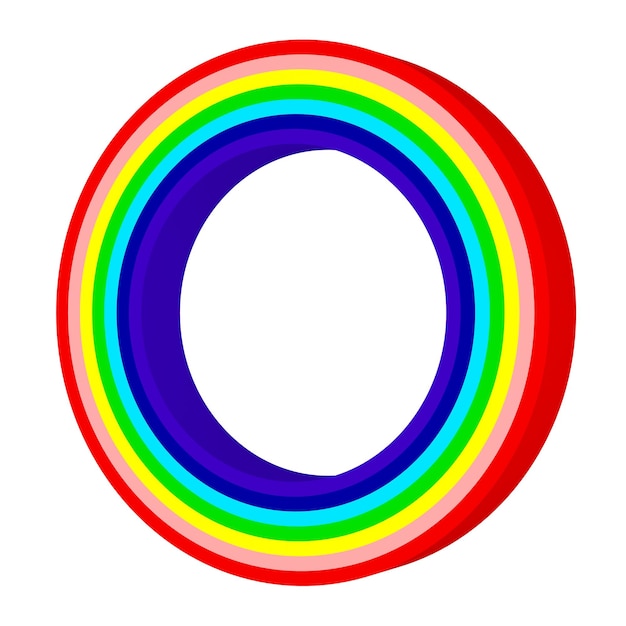 Patrón de arco iris contra un fondo blanco