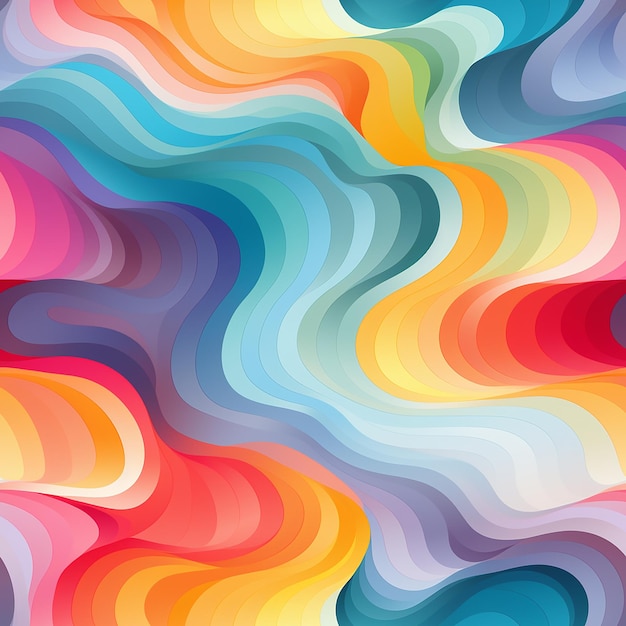 Patrón de arco iris creativo de geometría radiante de Sicksplines