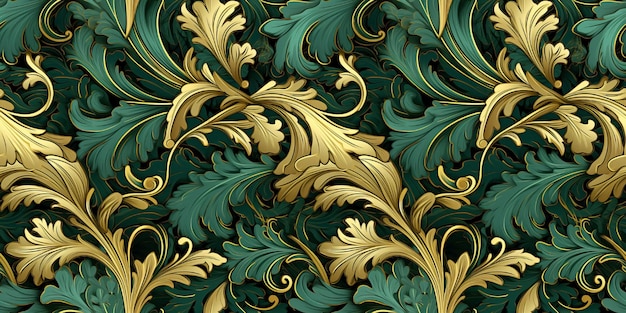 Patrón art nouveau colorido sin costuras Mosaico para papel tapiz en estilo vintage contemporáneo