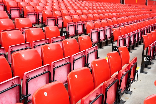 Patrón de asientos en el estadio deportivo