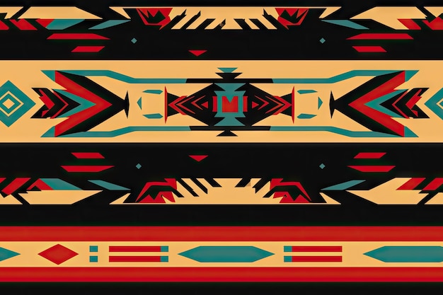 patrón azteca sin costuras que repite diseños tribales papel tapiz continuo tradicional geométrico