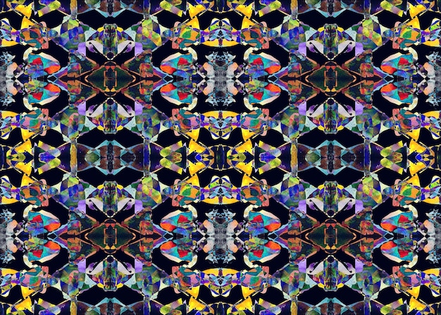 Patrón azteca. Diseño tribal. Patrón geométrico sin costuras. Diseño de triángulos y estipes navajos. Origen étnico maya azteca. Papel pintado gráfico geométrico abstracto acuarela. Arte moderno nativo americano.