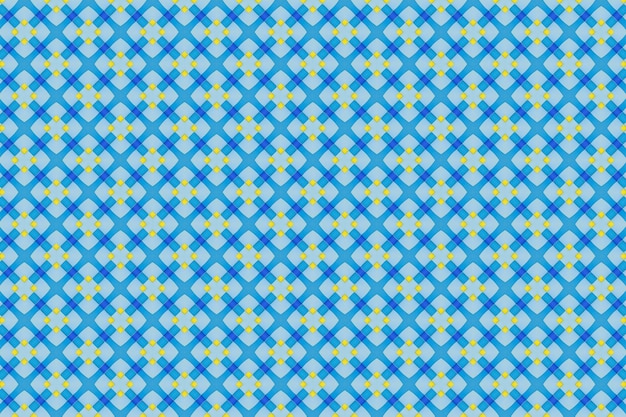 Un patrón azul y amarillo con un diseño azul y amarillo.