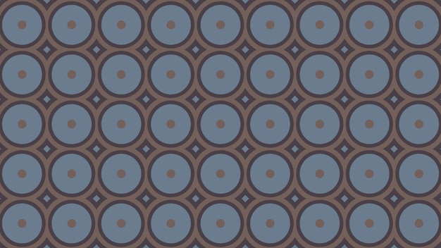 Un patrón azul y blanco con círculos y un fondo azul y marrón.