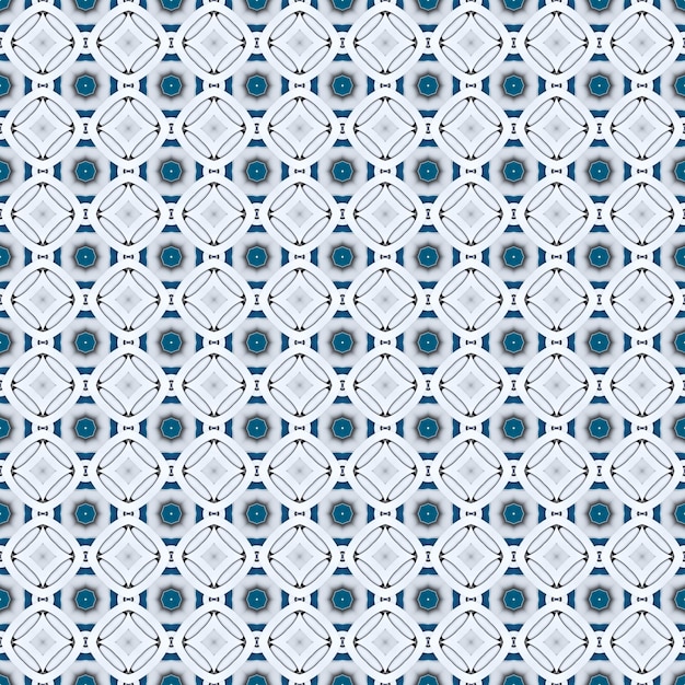 Un patrón azul y blanco con un diamante.