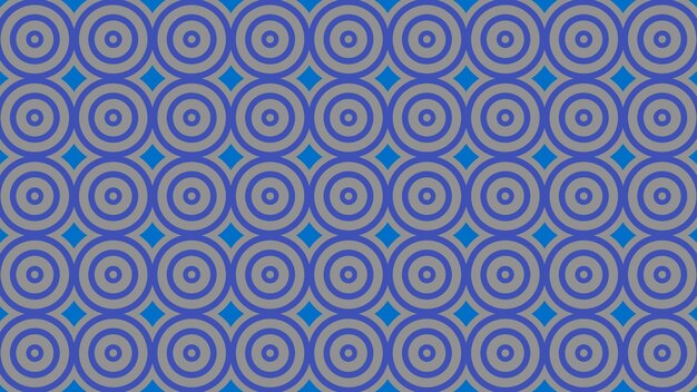 un patrón azul y morado con círculos y un fondo azul.
