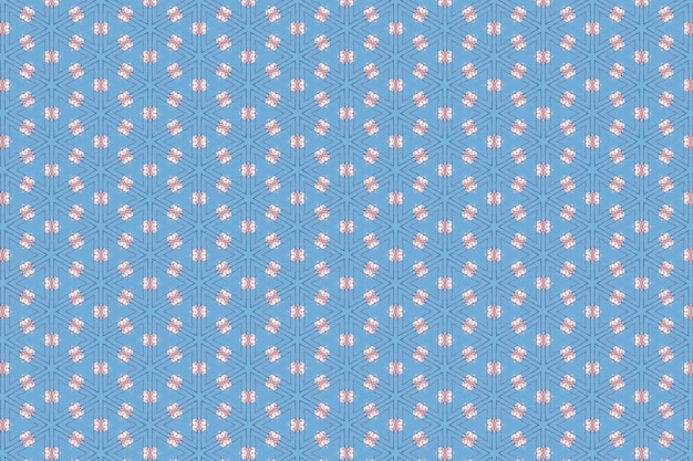 Un patrón azul y rosa con estrellas y rayas.