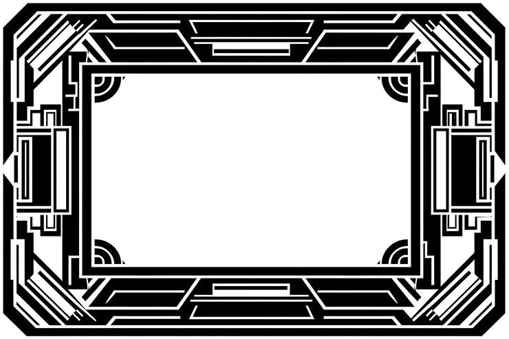 Foto patrón de azulejos art deco patrón geométrico estilo de marco futurista idea de colección creativa dispersa
