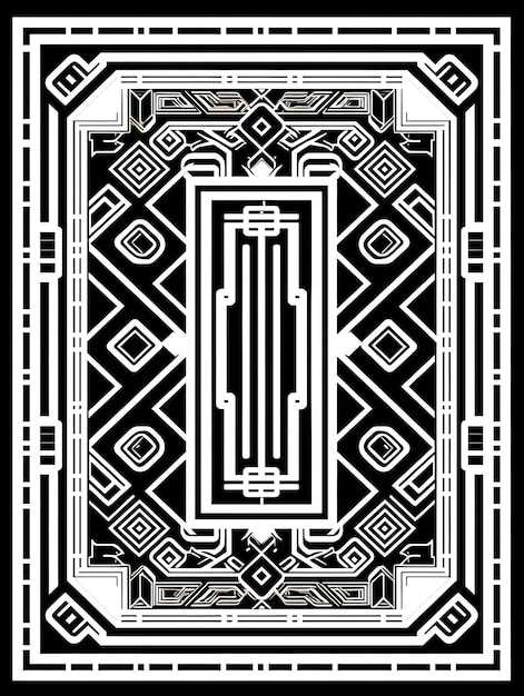 Patrón de azulejos Art Deco Patrón geométrico Estilo de marco neoclásico Idea de colección creativa dispersa