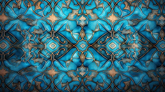 Patrón de azulejos marroquíes de Damasco Fondo