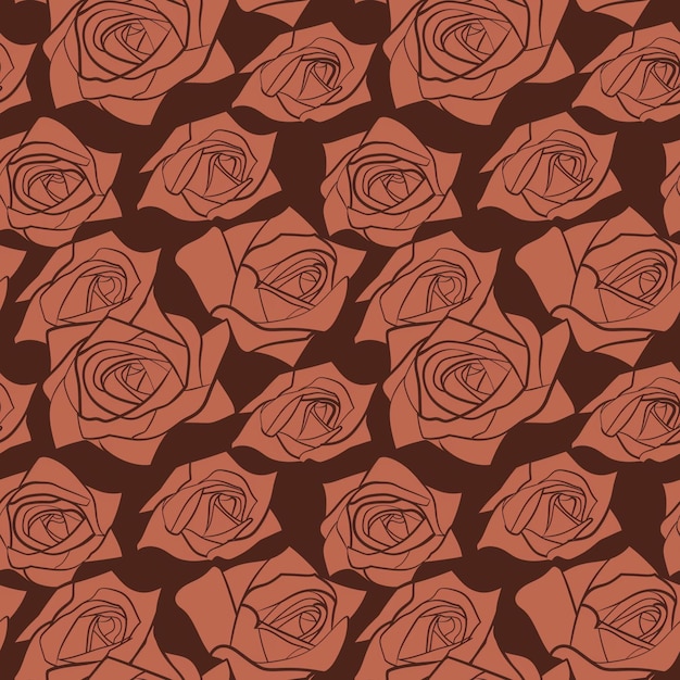 Patrón de azulejos de rosas Diseño floral Tilework con patrón botánico
