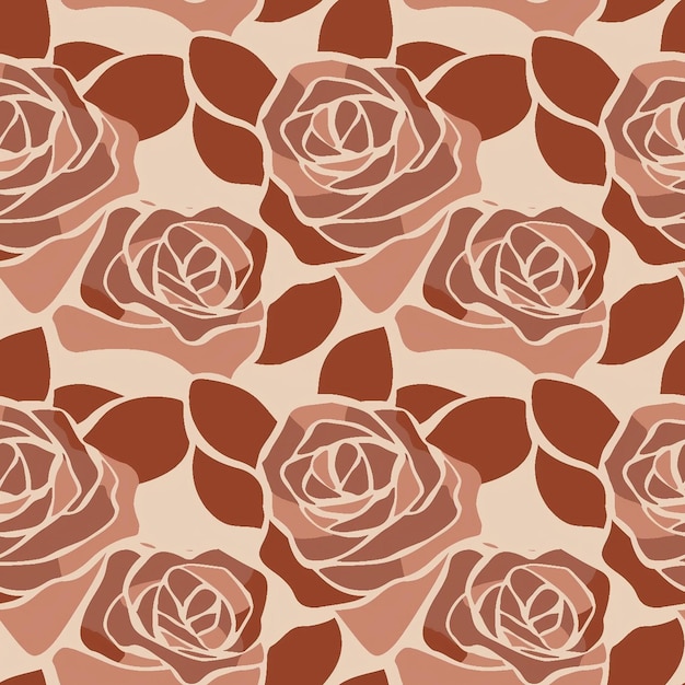 Patrón de azulejos de rosas Diseño floral Tilework con patrón botánico