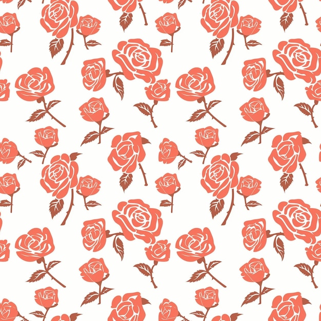 Patrón de azulejos de rosas Diseño floral Tilework con patrón botánico