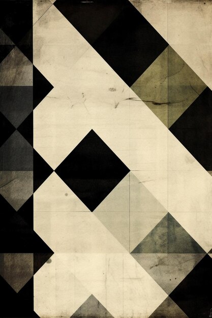 Un patrón en blanco y negro con cuadrados en blanco y negro.