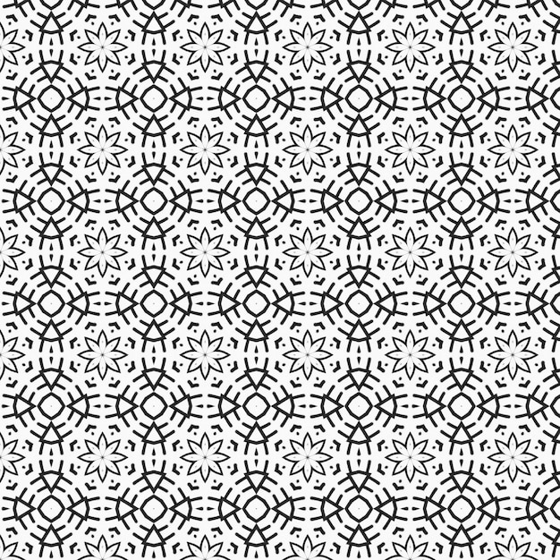 Patrón blanco y negro con un diseño geométrico.