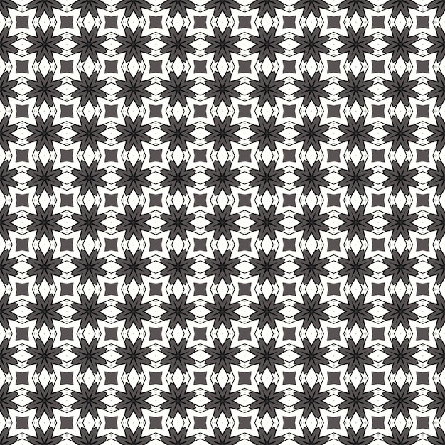 Patrón blanco y negro con un motivo floral.