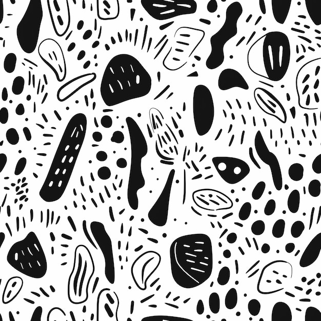 un patrón blanco y negro con la palabra pescado en él