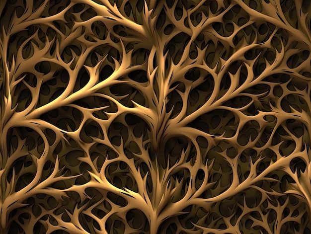 Patrón botánico sin costuras con fondo de papel tapiz de papel digital de árbol hermoso AI generativa