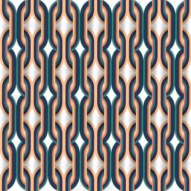 Patrón de cadena png fondo transparente abstracto sin costuras