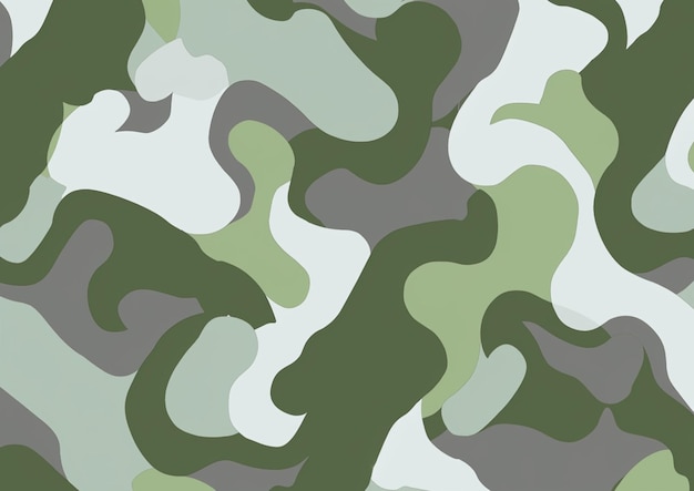 Foto patrón de camuflaje con un esquema de colores verde y gris generativo ai