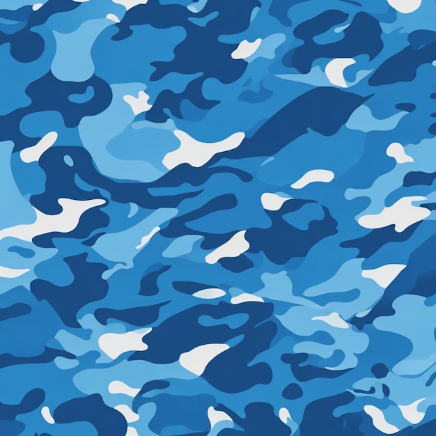 patrón de camuflaje militar de soldado vectorial en tonos azules