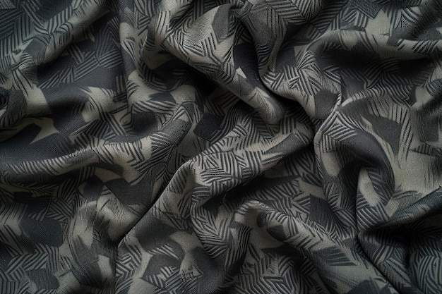 Patrón de camuflaje Tejido de camufle gris oscuro de moda Textura militar Fondo oscuro