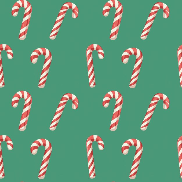 El patrón de la caña de caramelo de Navidad
