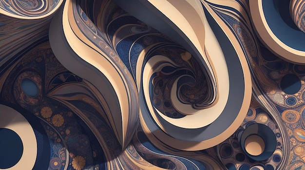 Un patrón cautivador de formas y texturas abstractas que crean una experiencia visual única.