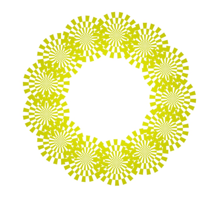 Foto patrón circular amarillo abstracto de aviones imagen de renderización 3d