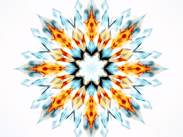 un patrón circular de colores azul y naranja