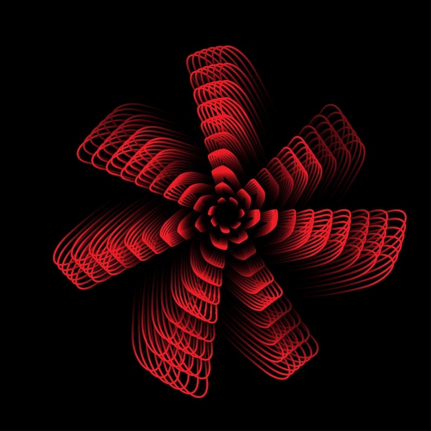 Patrón de círculo rojo con fondo negro