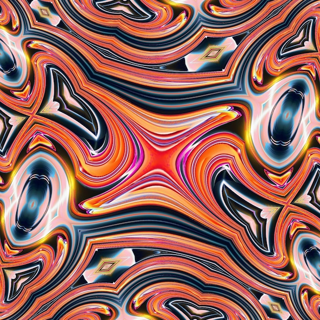 Un patrón colorido con un fondo negro que dice "x".