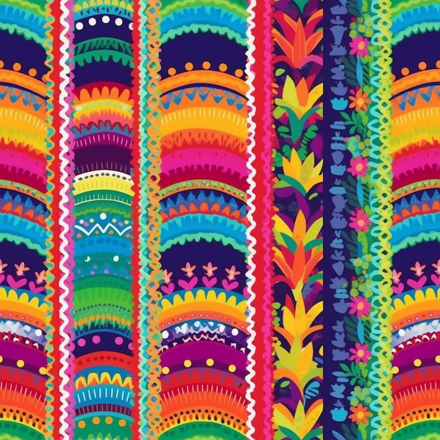 un patrón colorido con muchos colores diferentes ai generativo