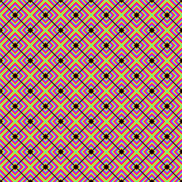 Un patrón colorido con un patrón en zigzag.