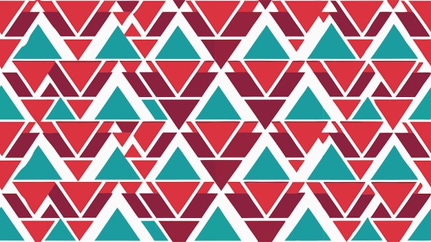 un patrón colorido de triángulos con un triángulo azul y rojo en la parte superior