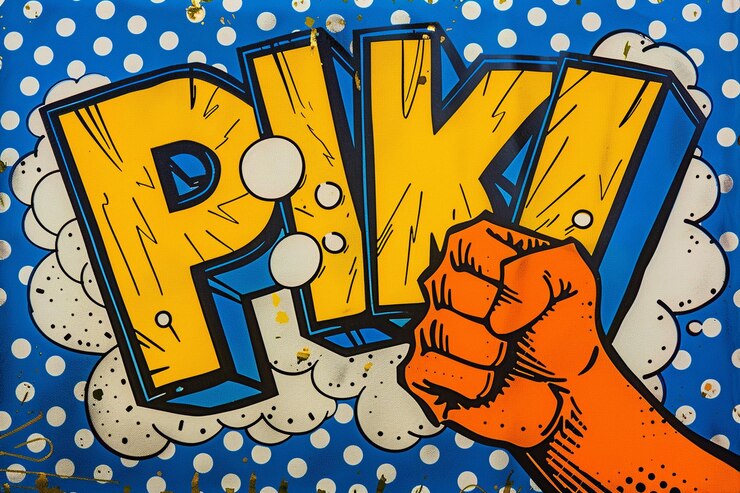 Foto patrón cómico retro de fondo de arte pop para diseños modernos
