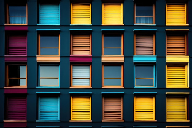 Patrón de composición abstracta de ventanas en color pastel IA generativa