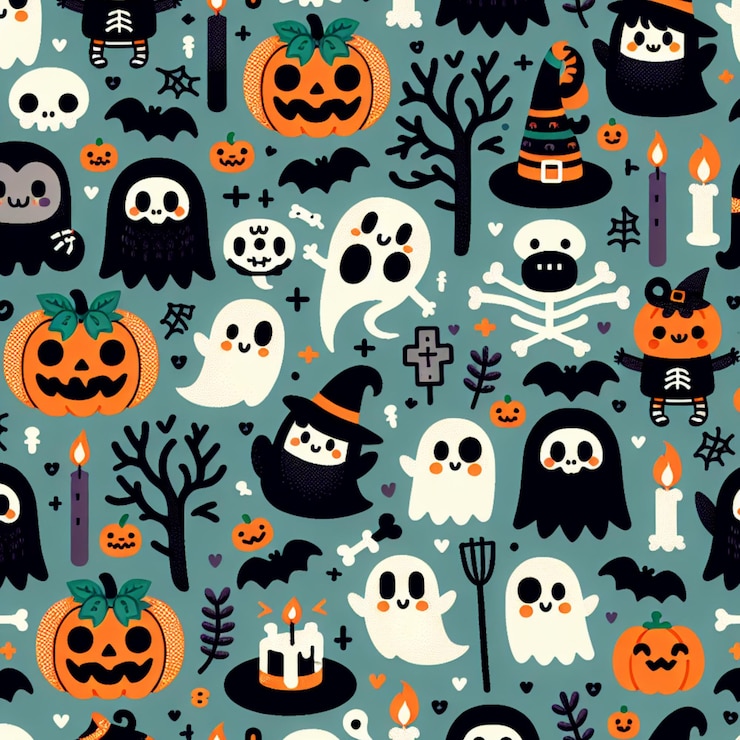 Patrón continuo de halloween