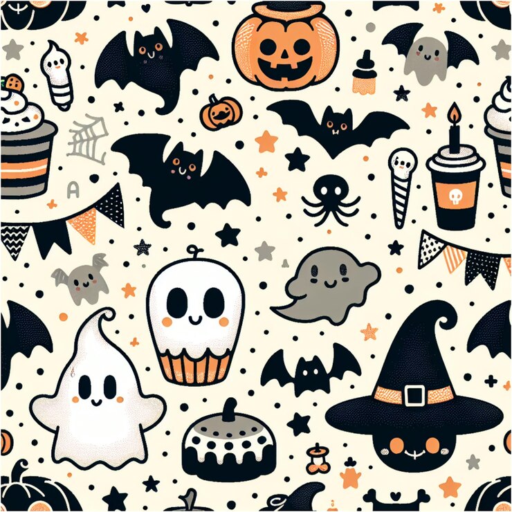 Patrón continuo de halloween