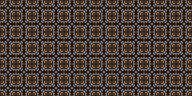 Patrón sin costura boho étnico textura de diseño de tela de caleidoscopio abstracto