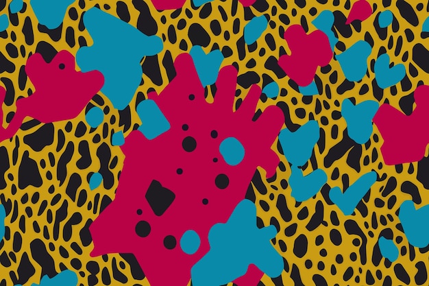 Patrón sin costura clásico de leopardo Textura natural con estilo de moda Vector abstracto