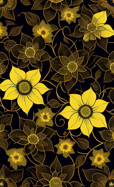 El patrón sin costura vectorial con flores clematis Clematide